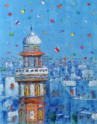 Zahid Saleem, 36 x 48 Inch, Acrylic on Canvas, Cityscape Painting, AC-ZS-178